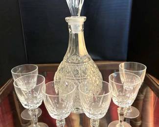 408 Crystal Decanter  Glasses