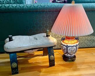  016 371 Saddle Stool  Asian Lamp