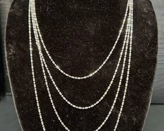 036 Sterling Faceted Necklace