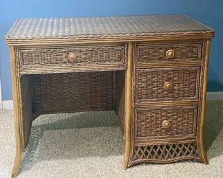 015 Wicker Weave Desk 