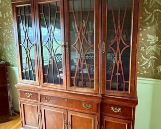 306 Mahogany China Cabinet By Bernhardt