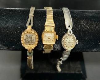  009 033 Vtg Bulova Watches, 10k Gold 