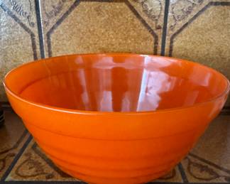 Vintage Jeannette Orange Glass Bowl
