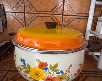 Vintage JMP Sweet Floral Dutch Oven
