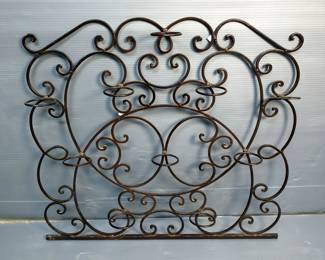 Wrought Iron Wall Decoration With Candle Holders