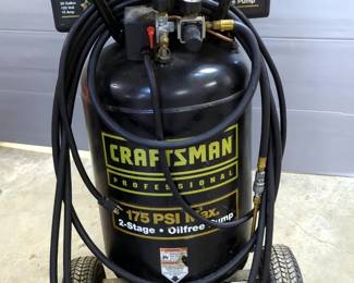 Craftsman Professional 20 Gal Portable Air Compressor With 2-Stage Oil Free Pump