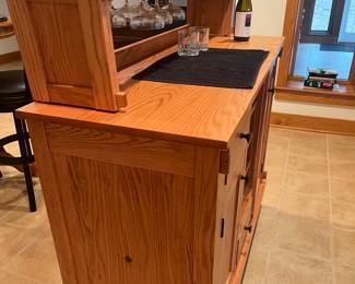 Handmade stand alone bar. Fine craftsmanship in perfect condition. 