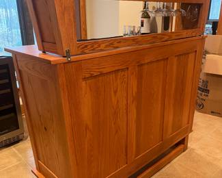 Handmade stand alone bar. Fine craftsmanship in perfect condition. 