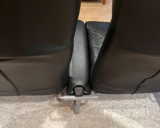 Lafer Bjork contemporary recliners. Supple black leather. Excellent condition. 