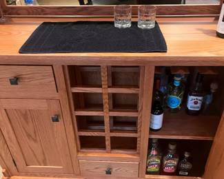 Handmade stand alone bar. Fine craftsmanship in perfect condition. 