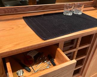 Handmade stand alone bar. Fine craftsmanship in perfect condition. 