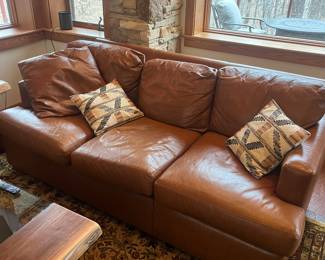 *Available for presale. Contact for pricing* Vintage Ralph Lauren brown leather sofas, matching pair. Beautiful brown patina. These are gorgeous luxury sofas. Light wear as shown in pictures. 