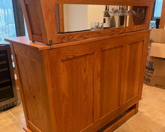 Handmade stand alone bar. Fine craftsmanship in perfect condition. 