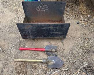 5103  2 Shovels and Firewood Rack