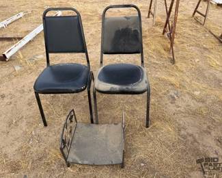 6508  2 Chairs and 1 Firewood Rack