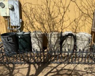 5210  6 50gal Trash Cans