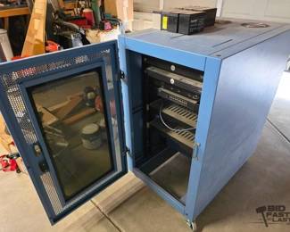 2502  Server Rack with 7 Batteries, 2 Dell Poweredges