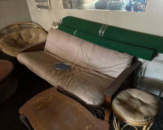 3002  Chair Futon and Foot Stool