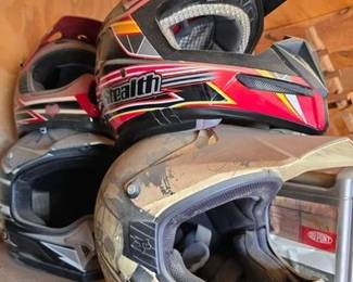 2414  4 Helmets, Fox, Stealth, and HJC