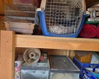 2400  Pet Carrier, 2 Cages, and 2 Glass Enclosures