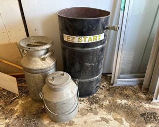 6010  2 Milk Jugs and 1 EZ Start Trash can