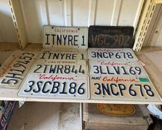5504  9 California License Plates