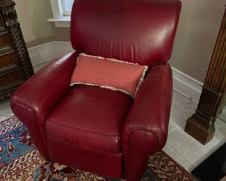 Pair of red vintage recliners, both very clean
