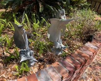 Pot metal marlin statues