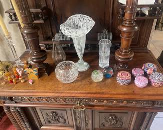 Murano paper weights.