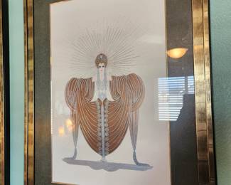 Erte - 'Radiance (or Celestrial Virtues') Framed Print.