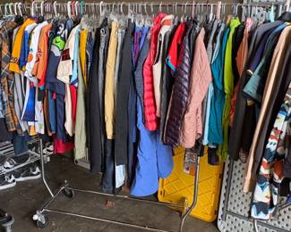 $10 rack of outerwear tops and jerseys