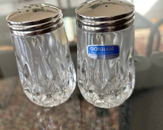 GORHAM CRYSTAL SALT AND PEPPER. 