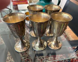 SILVER PLATE GOBLETS. 