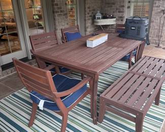 Patio Table and rug