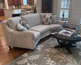 U shaped sofa and coffee table