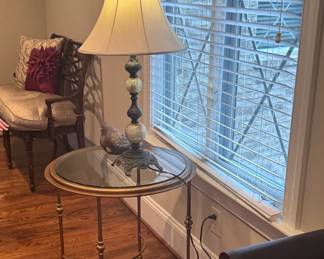 Glass and Gold Table