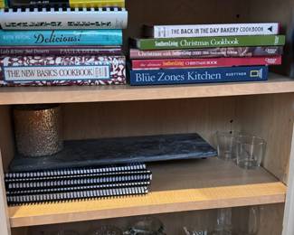 Cookbooks and serving pieces