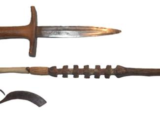 Finger knife and dagger plus a hand spear