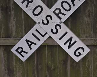 Vintage Railroad Crossing Sign