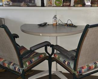 Half Moon Table  - 2 Chairs 