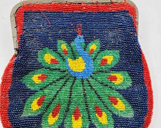 Peacock Beaded Purse