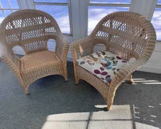 (2) Wicker Chairs