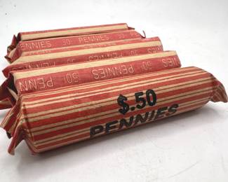 (5) Unsearched Penny Rolls