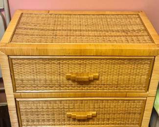 Boho Rattan Night Stand