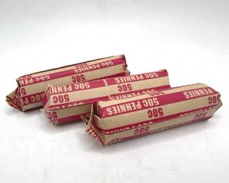 (3) Unsearched Penny Rolls