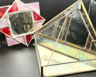 (2) Gorgeous Stained Glass Items
