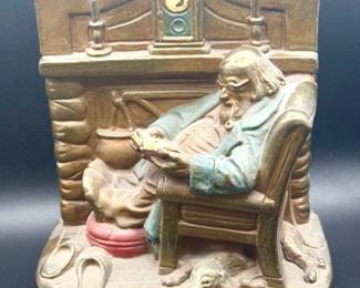 1930 Fireside GS Allen Santa Claus Heavy Plaster Single Bookend