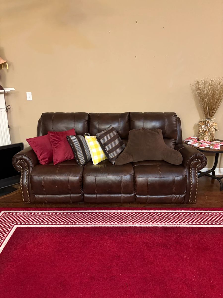 Leather Recliner Sofa