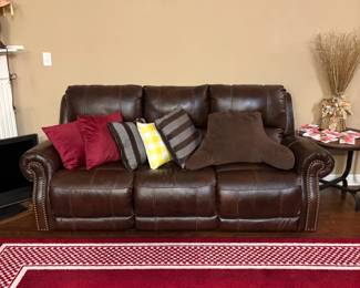 Leather Recliner Sofa