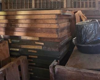We have 40 Antique Printers Trays